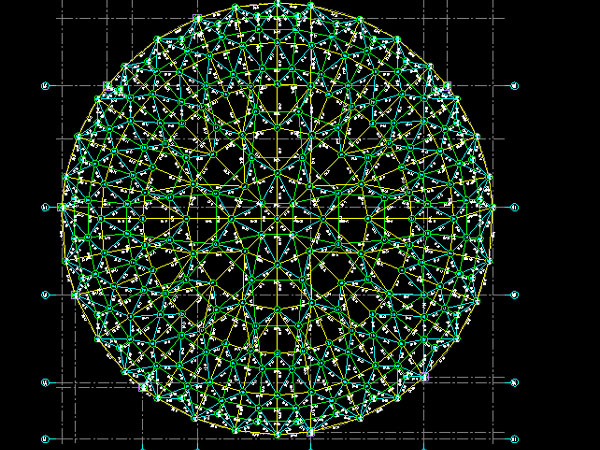 福清明光正元广场圆形网架